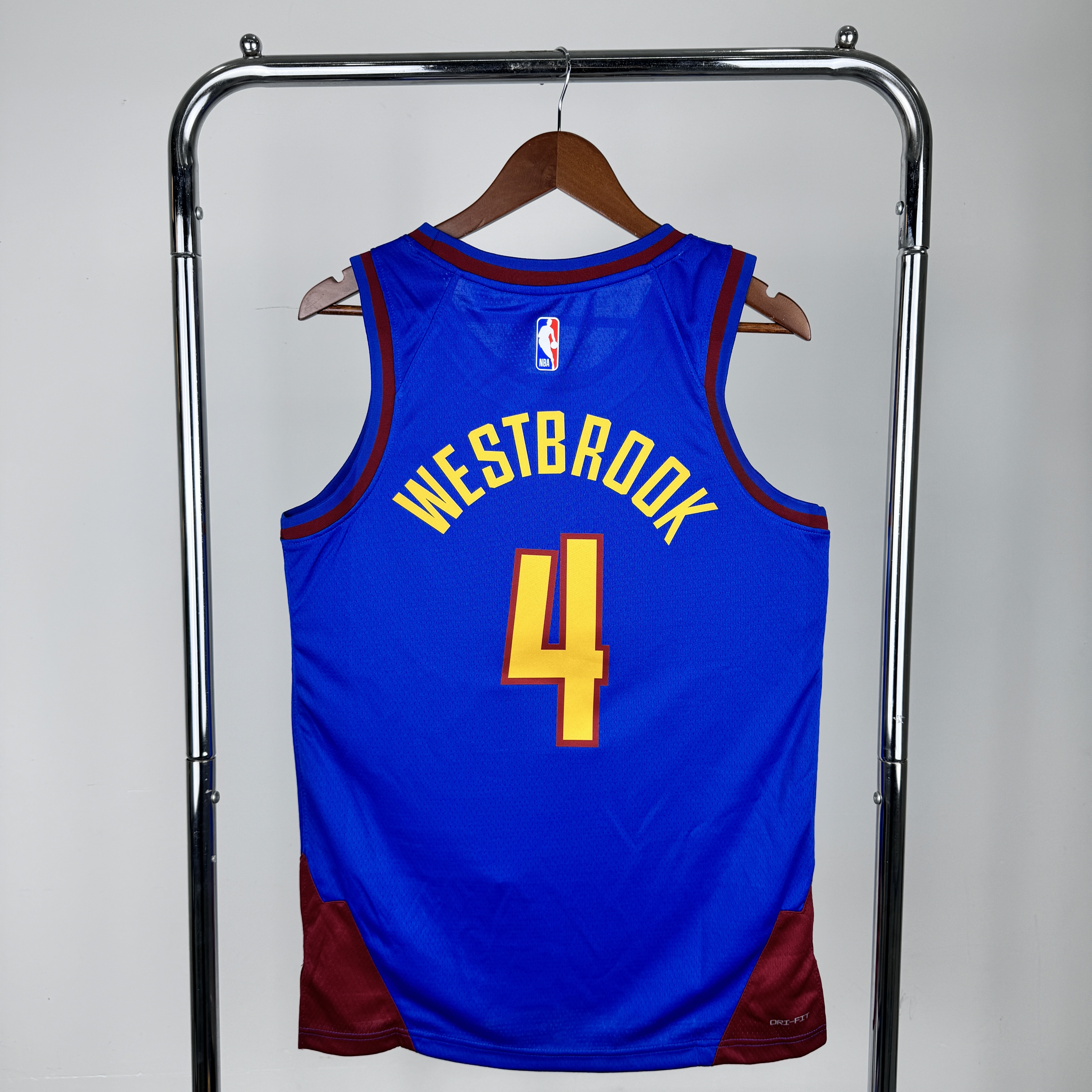 Men Denver Nuggets #4 Westbrook Blue 2024 NBA Jerseys->oklahoma city thunder->NBA Jersey